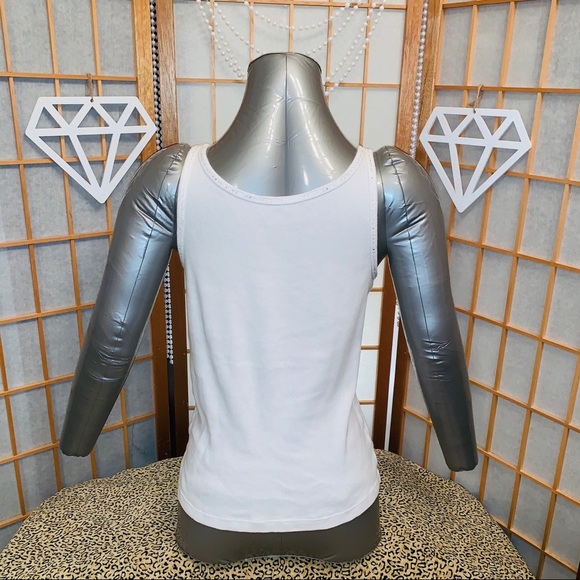BLING WHITE TANK TOP - Picture 2 of 5